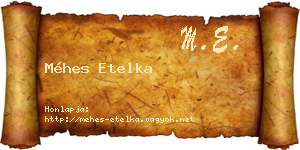 Méhes Etelka névjegykártya