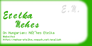 etelka mehes business card